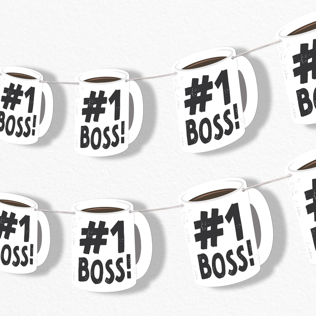 Best Boss Ever Garland Banner - 15 Pc