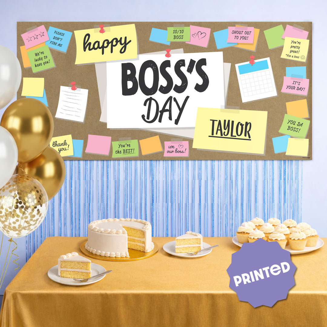 Custom Text Best Boss Ever Kraft Banner