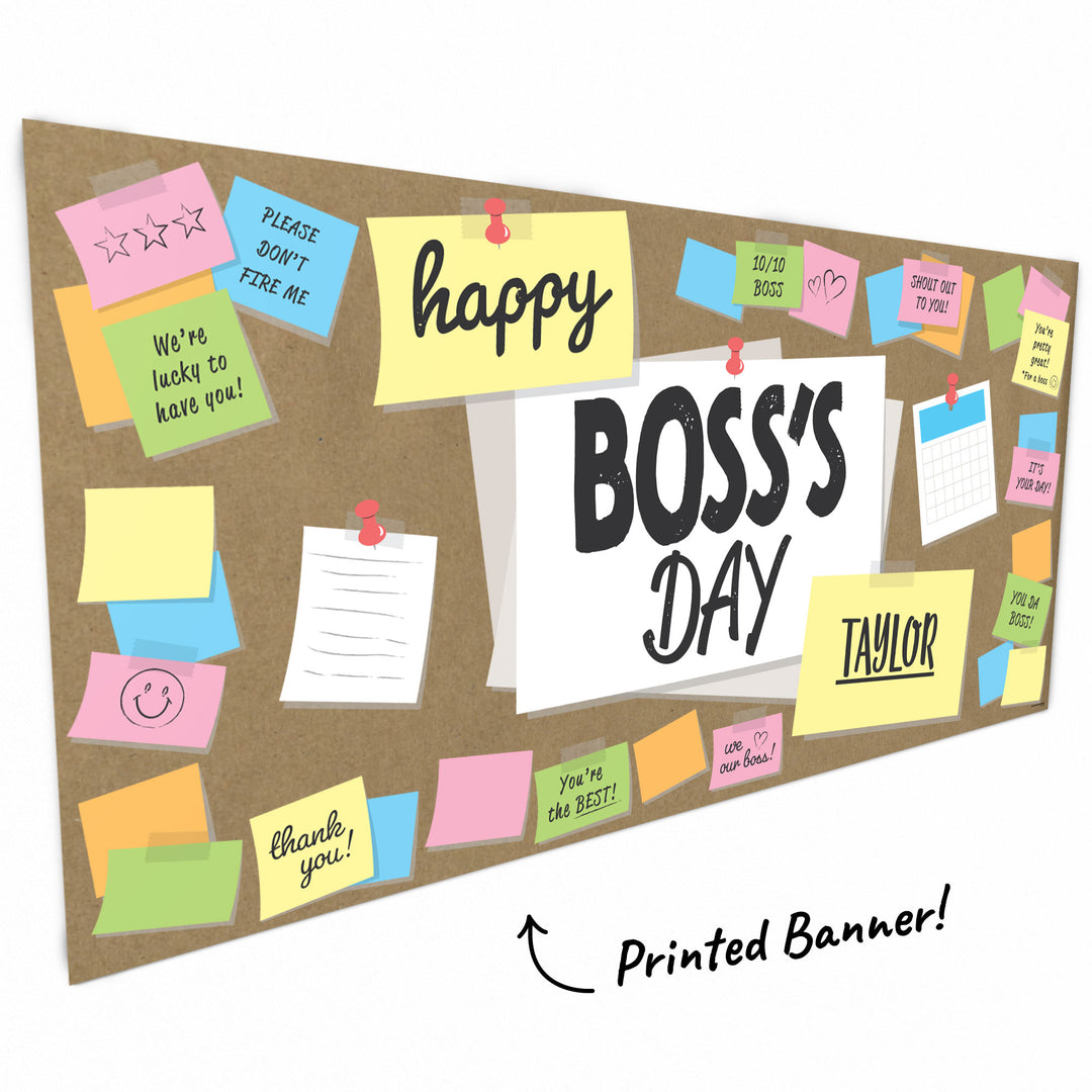 Custom Text Best Boss Ever Kraft Banner