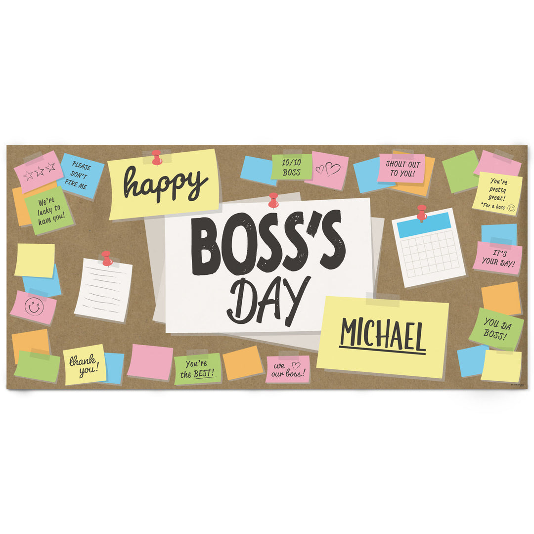 Custom Text Best Boss Ever Kraft Banner