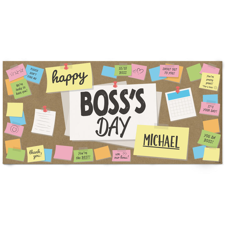 Custom Text Best Boss Ever Kraft Banner