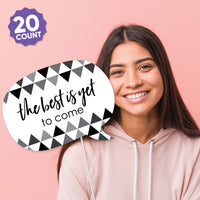 Black and White Grad - 2026 Graduation Party Photo Booth Props Kit - 20 Count