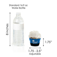 Blue Grad - Best is Yet to Come - Cupcake Decoration - 2026 Royal Blue Graduation Party Cupcake Wrappers and Treat Picks Kit - Set of 24