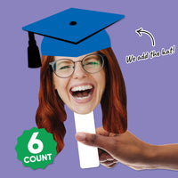 Custom Fun Face Blue Grad Paddles - 6 Ct