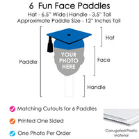 Custom Fun Face Blue Grad Paddles - 6 Ct