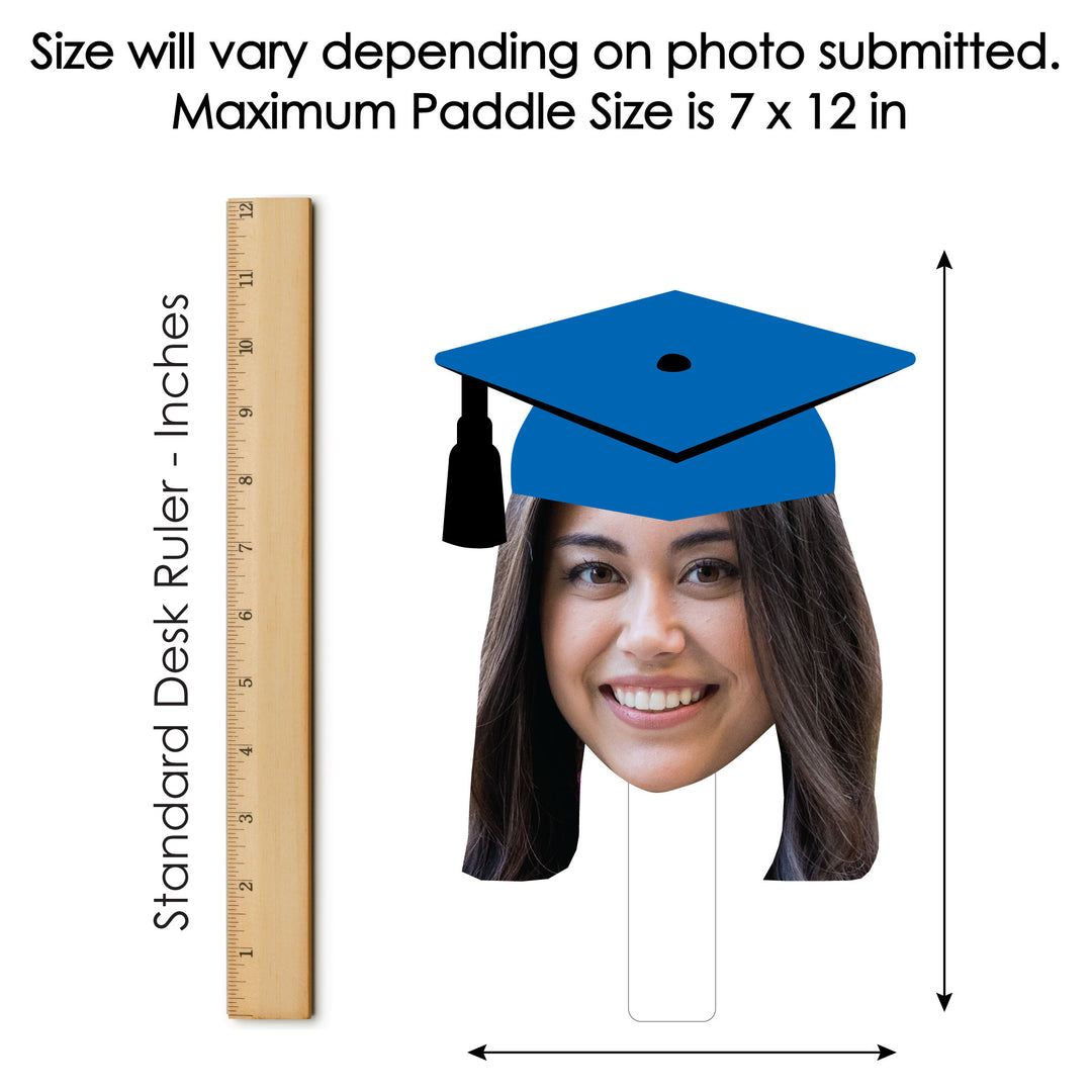 Custom Fun Face Blue Grad Paddles - 6 Ct