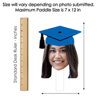 Custom Fun Face Blue Grad Paddles - 6 Ct