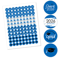 Blue Grad - Best is Yet to Come - Round Candy Labels 2026 Graduation Party Favors - Fits Hershey's Kisses 108 Ct