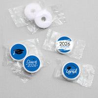 Blue Grad - Best is Yet to Come - Round Candy Labels 2026 Graduation Party Favors - Fits Hershey's Kisses 108 Ct