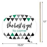 Green Grad - 2026 Graduation Party Photo Booth Props Kit - 20 Count