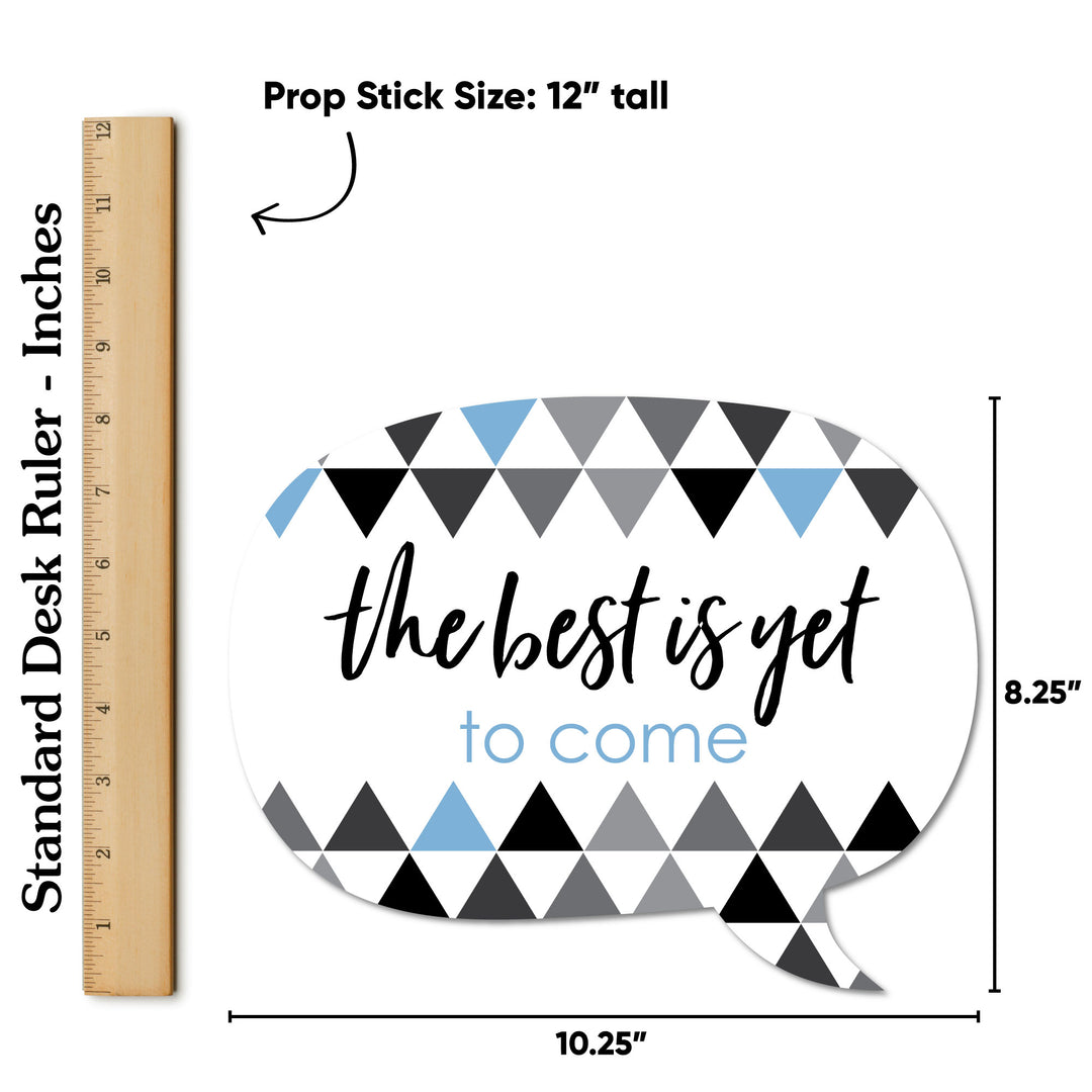 Light Blue Grad - 2026 Graduation Party Photo Booth Props Kit - 20 Count