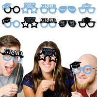 Light Blue Grad Glasses - Best is Yet to Come - Light Blue 2026 Paper Card Stock Graduation Party Photo Booth Props Kit - 10 Count