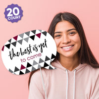 Maroon Grad - 2026 Graduation Party Photo Booth Props Kit - 20 Count