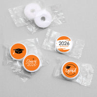 Orange Grad - Best is Yet to Come - Round Candy Labels 2026 Graduation Party Favors - Fits Hershey's Kisses 108 Ct