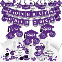 Purple Grad - Best is Yet to Come - 2026 Purple Graduation Party Supplies - Banner Decoration Kit - Fundle Bundle