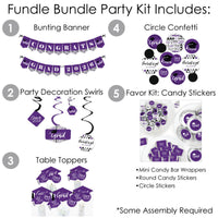 Purple Grad - Best is Yet to Come - 2026 Purple Graduation Party Supplies - Banner Decoration Kit - Fundle Bundle