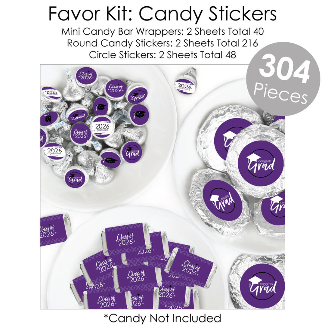 Purple Grad - Best is Yet to Come - 2026 Purple Graduation Party Supplies - Banner Decoration Kit - Fundle Bundle