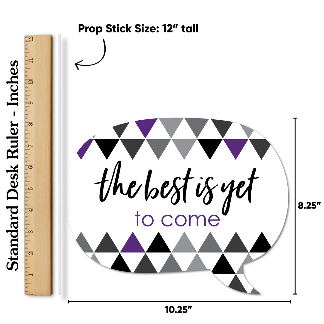 Purple Grad - 2026 Graduation Party Photo Booth Props Kit - 20 Count