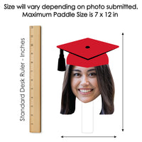 Custom Fun Face Red Grad Paddles - 6 Ct