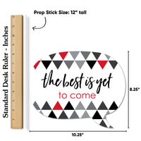 Red Grad - 2026 Graduation Party Photo Booth Props Kit - 20 Count