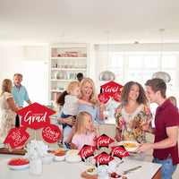Red Grad - Best is Yet to Come - 2026 Red Graduation Party Centerpiece Sticks - Showstopper Table Toppers - 35 Pieces