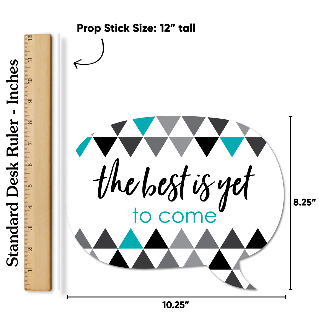 Teal Grad - 2026 Graduation Party Photo Booth Props Kit - 20 Count