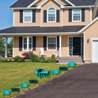 Teal Grad - Best is Yet to Come - Yard Sign & Outdoor Lawn Decorations - 2026 Turquoise Graduation Party Yard Signs - Set of 8