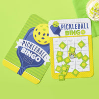 Let's Rally - Pickleball - Bingo Cards and Markers - Birthday or Retirement Party Bingo Game - Set of 18