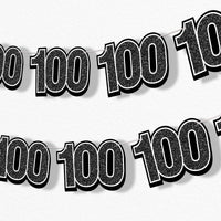 adult 100th birthday party garland banner