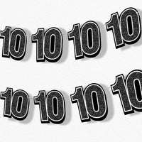 10th birthday party garland banner