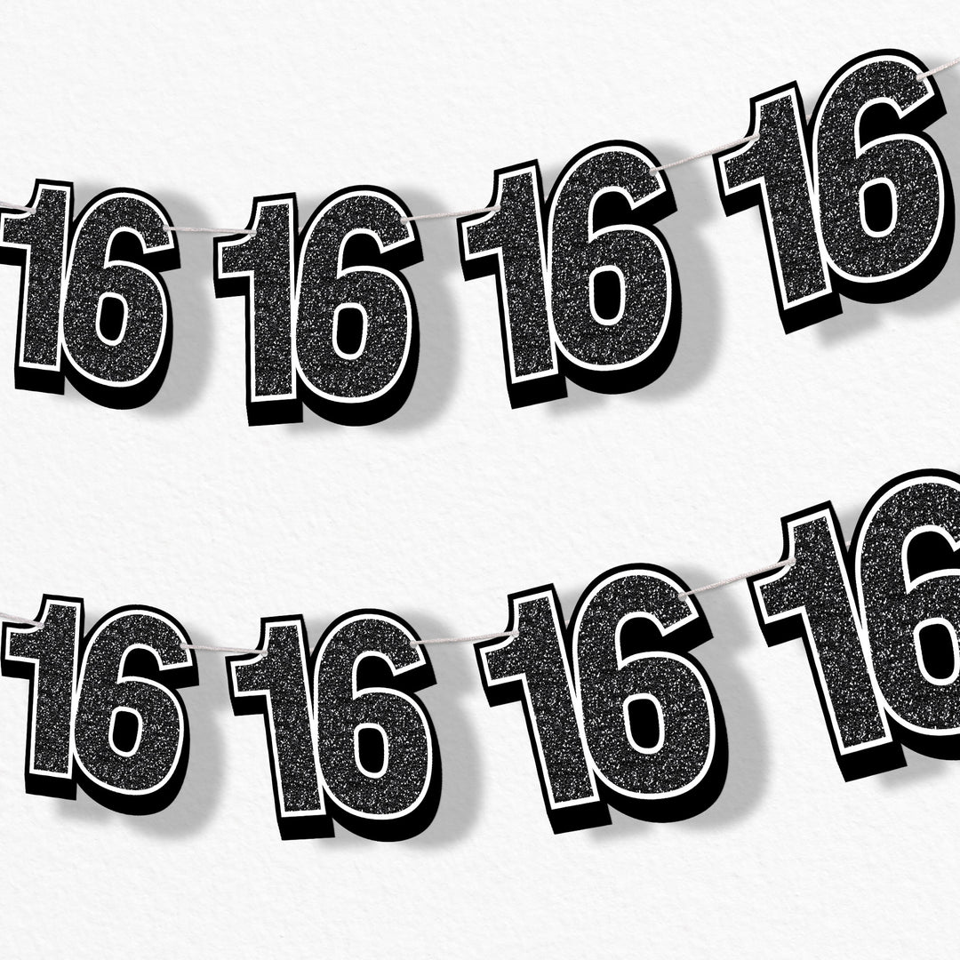 16th birthday party garland banner