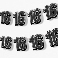 16th birthday party garland banner