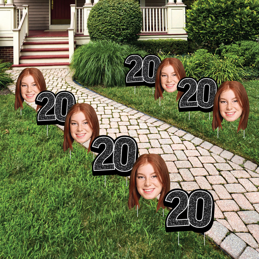 Custom Face Yard Signs - 20th Birthday - 10 Pc