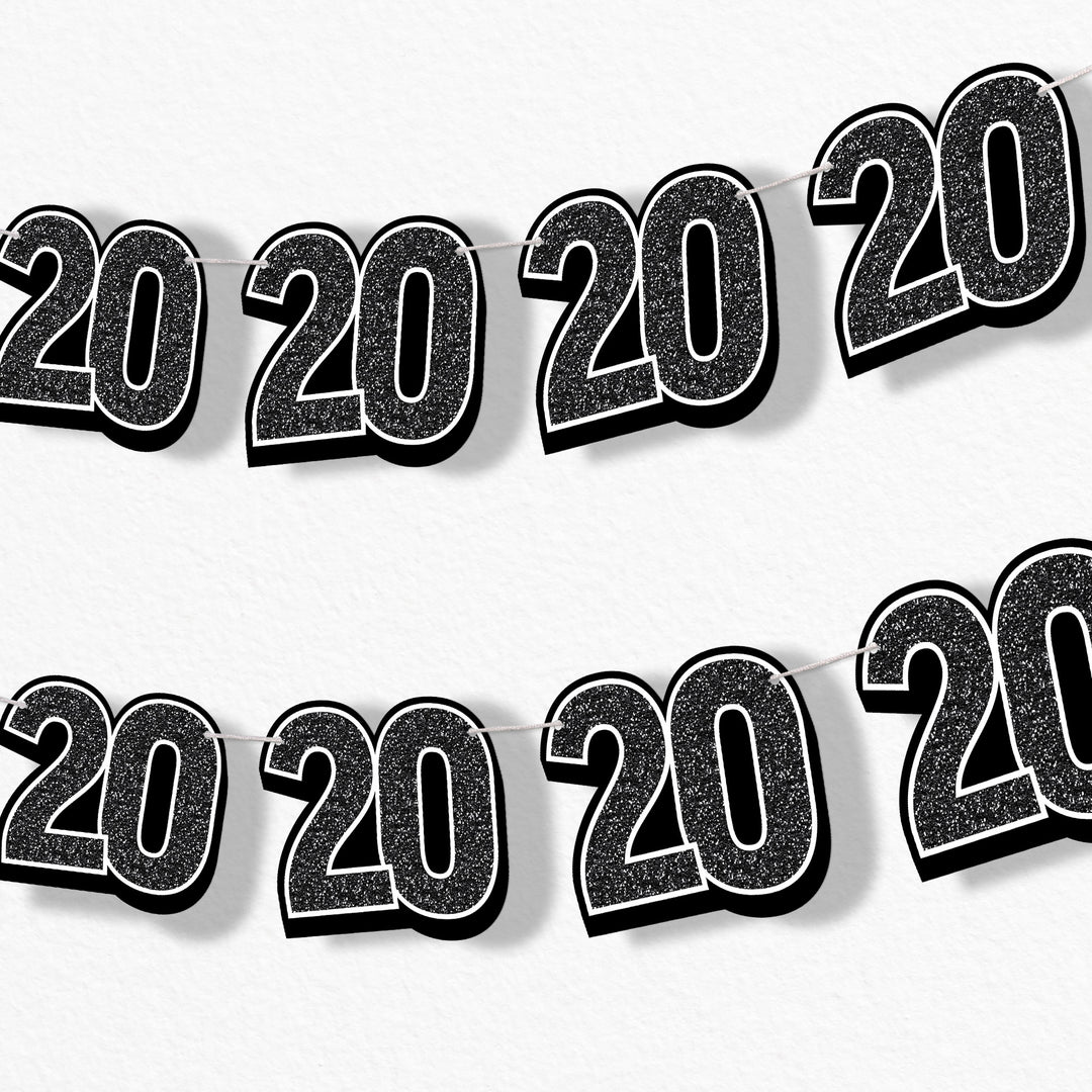 20th birthday party garland banner