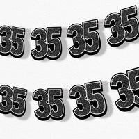 adult 35th birthday party garland banner