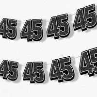 adult 45th birthday party garland banner