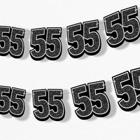 adult 55th birthday party garland banner