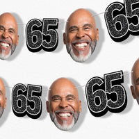 Custom Face 65th Birthday Garland Banner