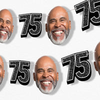 Custom Face 75th Birthday Garland Banner