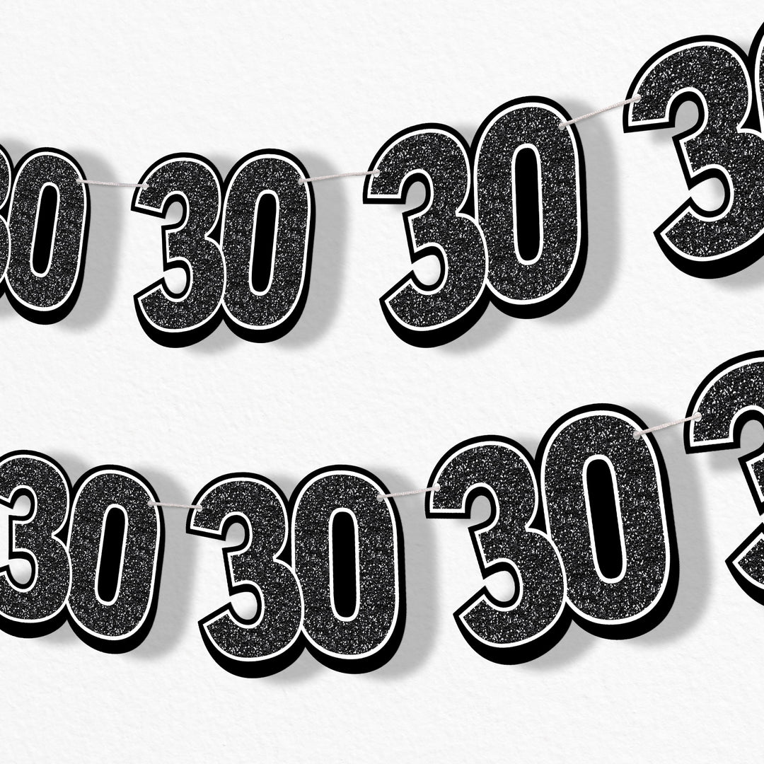 30th Birthday Garland Banner - 15 Pc