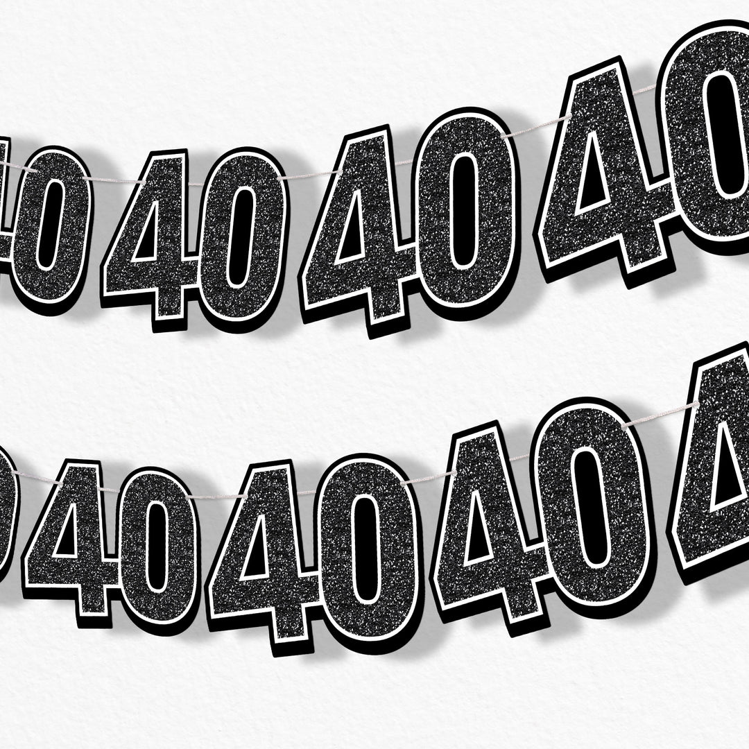 40th Birthday Garland Banner - 15 Pc