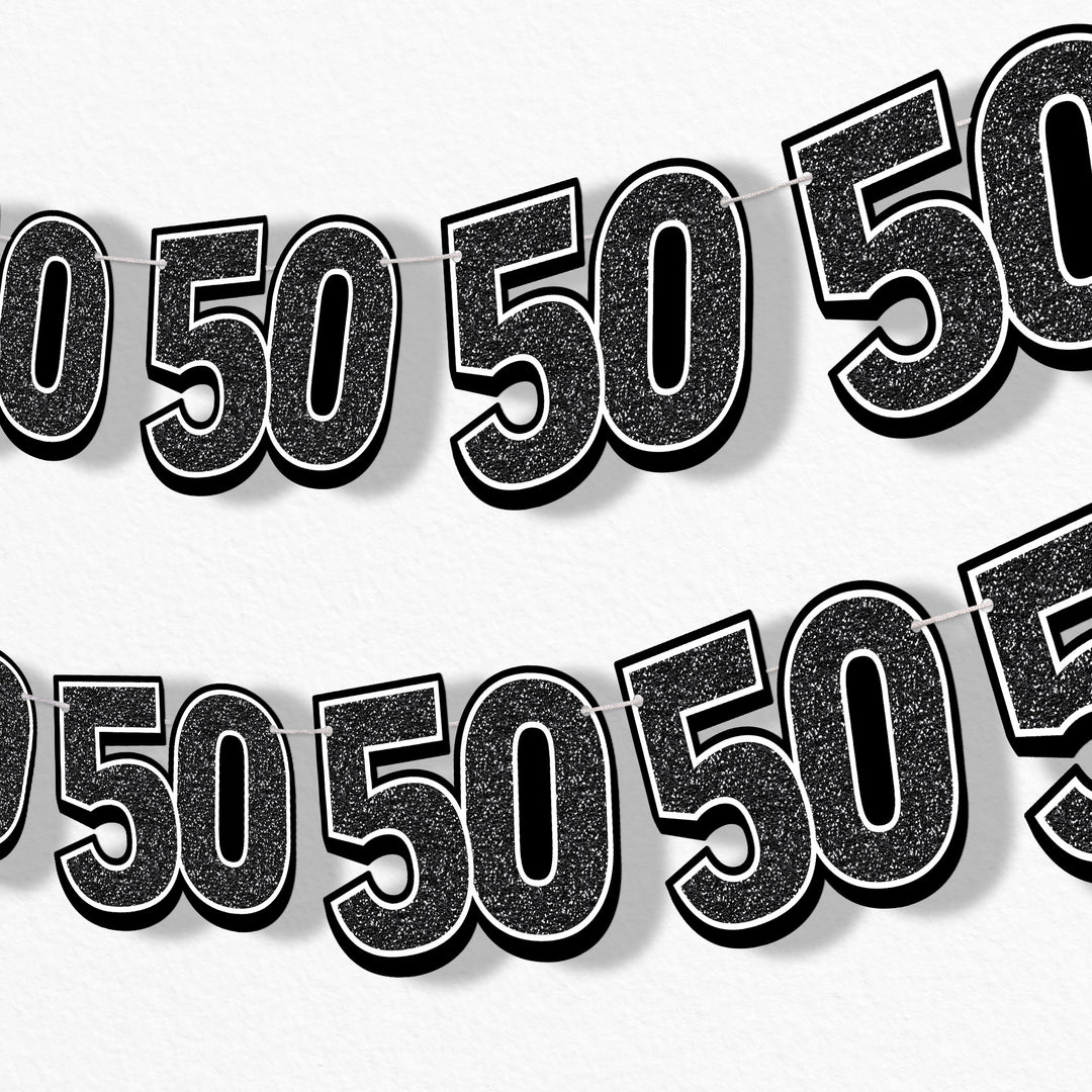 50th Birthday Garland Banner - 15 Pc