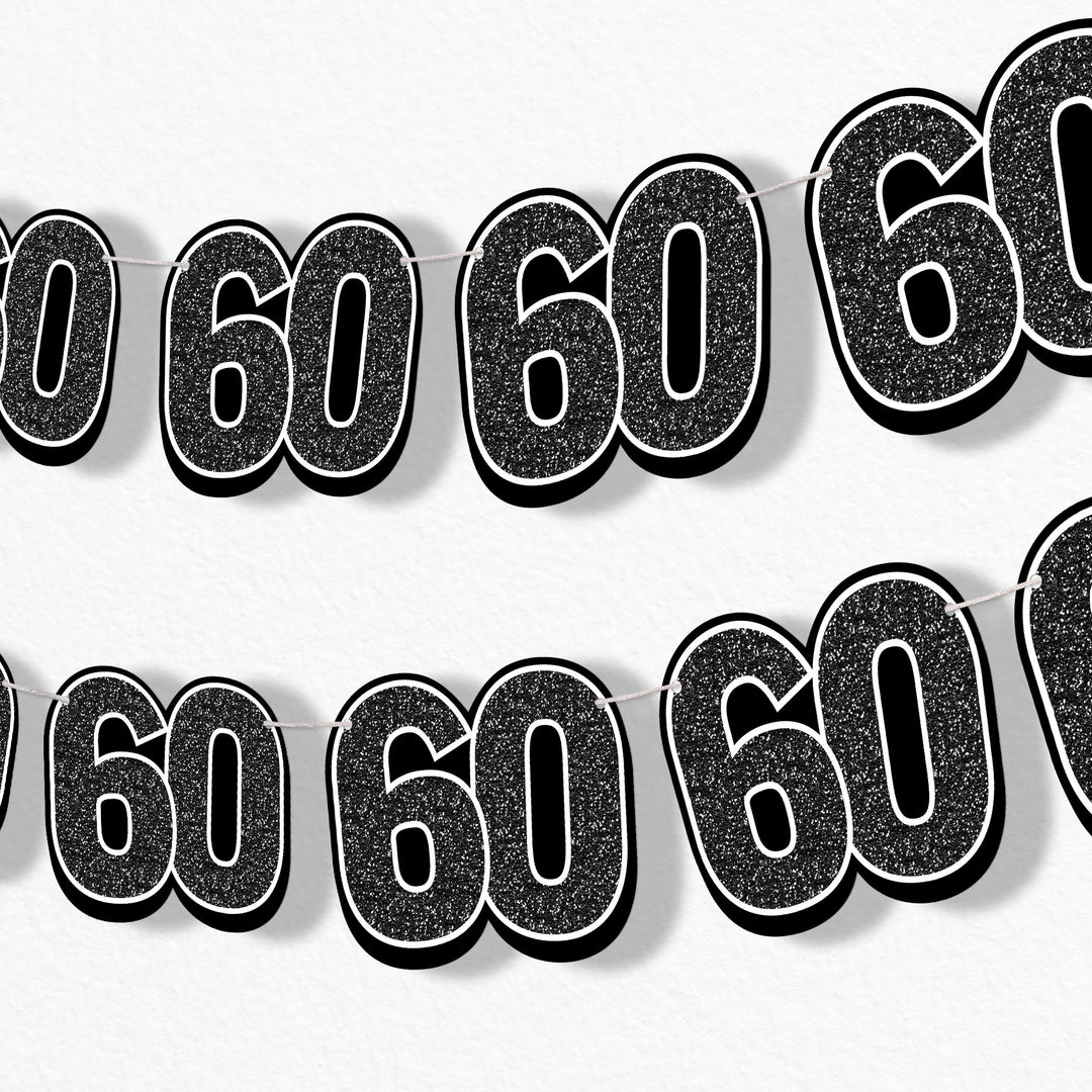 60th Birthday Garland Banner - 15 Pc