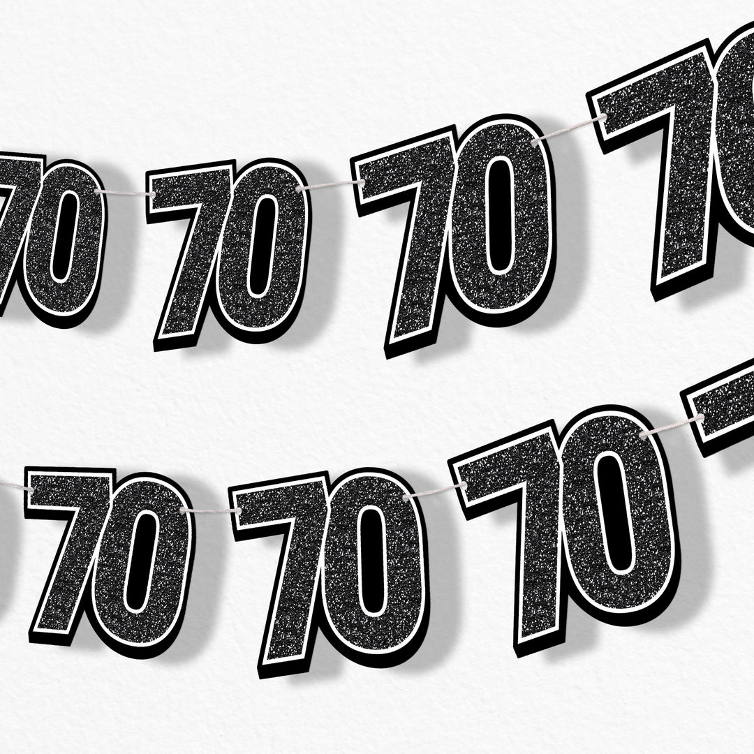 70th Birthday Garland Banner - 15 Pc