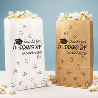 Black and White Graduation Popcorn Bags 25ct