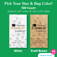 100-count Black and white personalized snack bags stacked