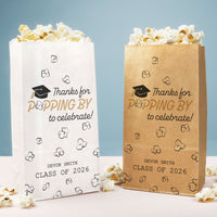 Black and white personalized graduation popcorn bags 100ct