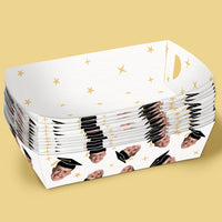 12-count Black and white custom trays stacked