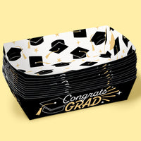 12-count Black and white trays flat-packed