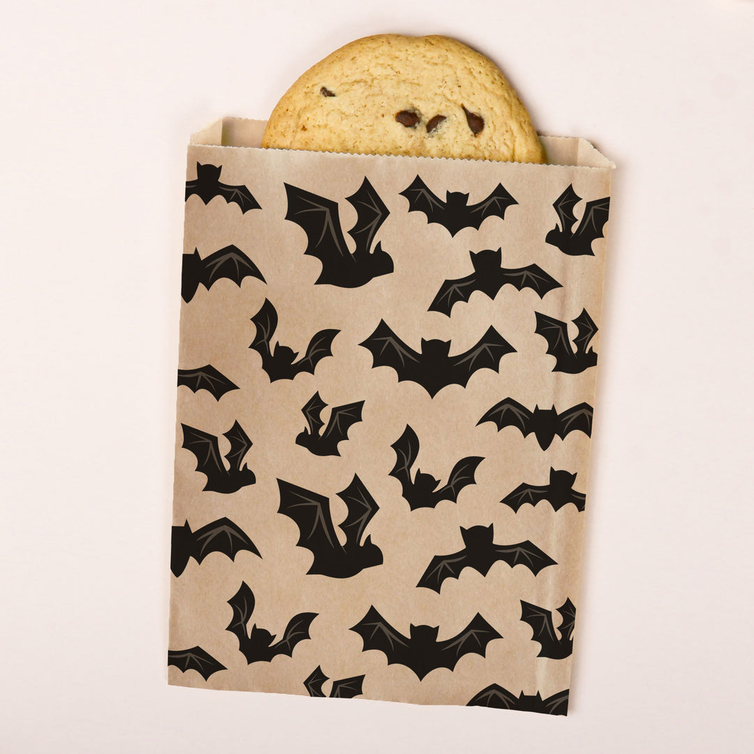 Paper Treat Bags - Black Bats - 25 Ct